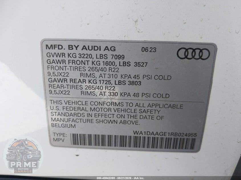 2024 AUDI Q8 E-TRON S LINE PRESTIGE QUATTRO — фото 9