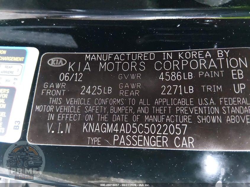 2012 KIA OPTIMA HYBRID EX — фото 9