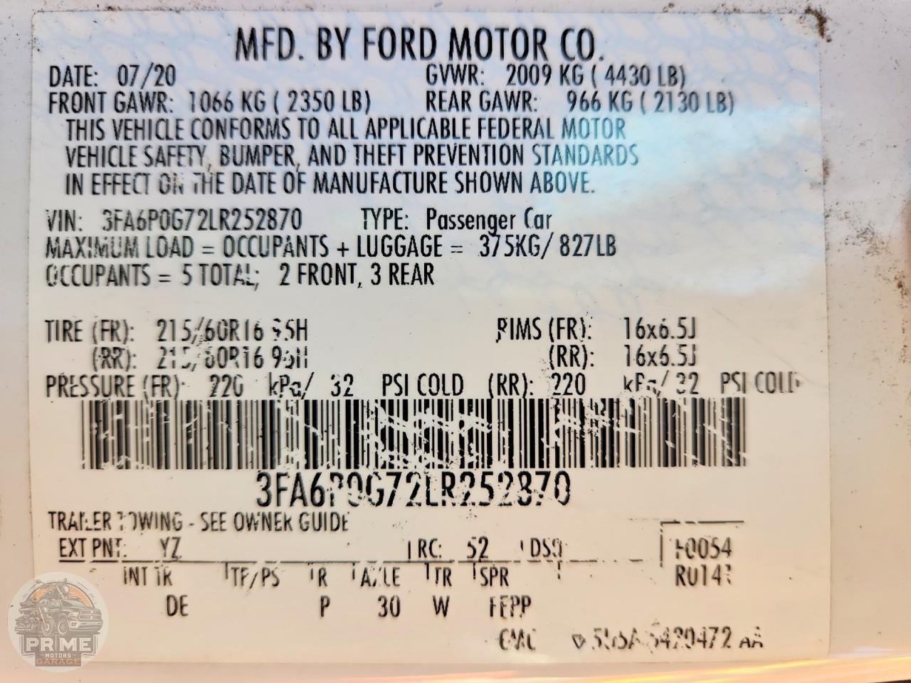 2020 FORD FUSION — фото 12