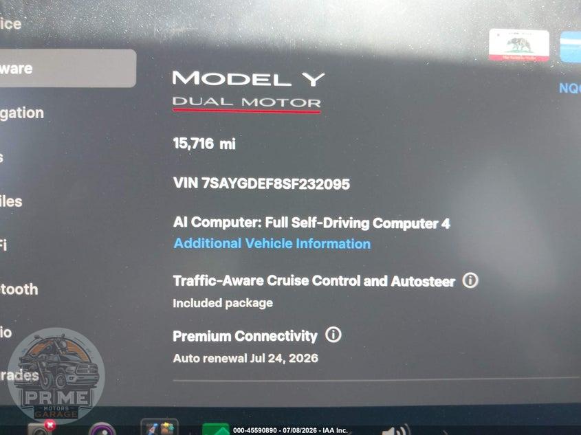 2025 TESLA MODEL Y PERFORMANCE DUAL MOTOR ALL-WHEEL DRIVE — фото 14
