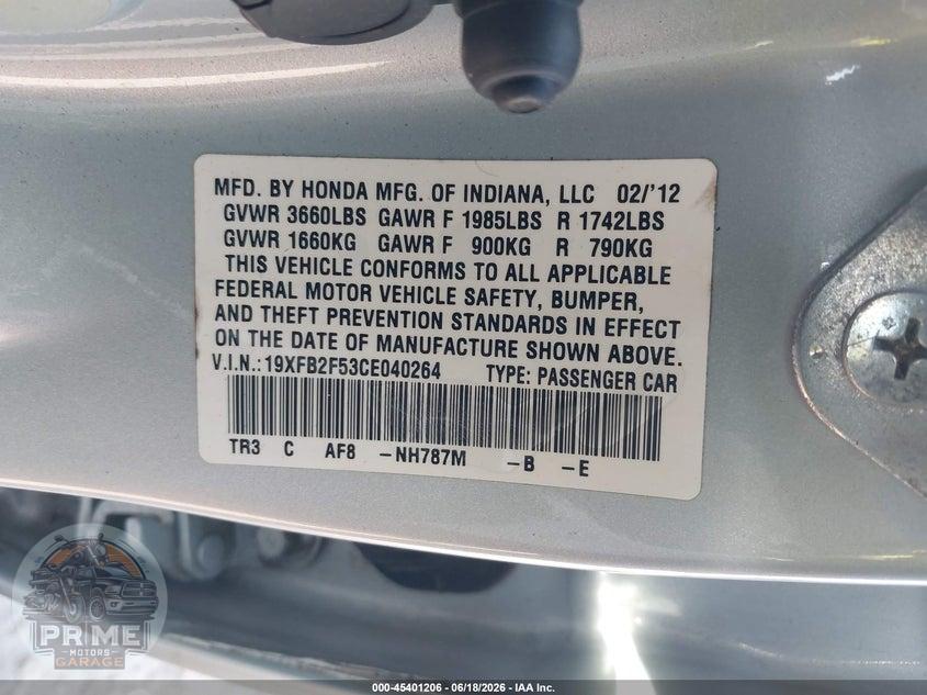 2012 HONDA CIVIC LX — фото 9