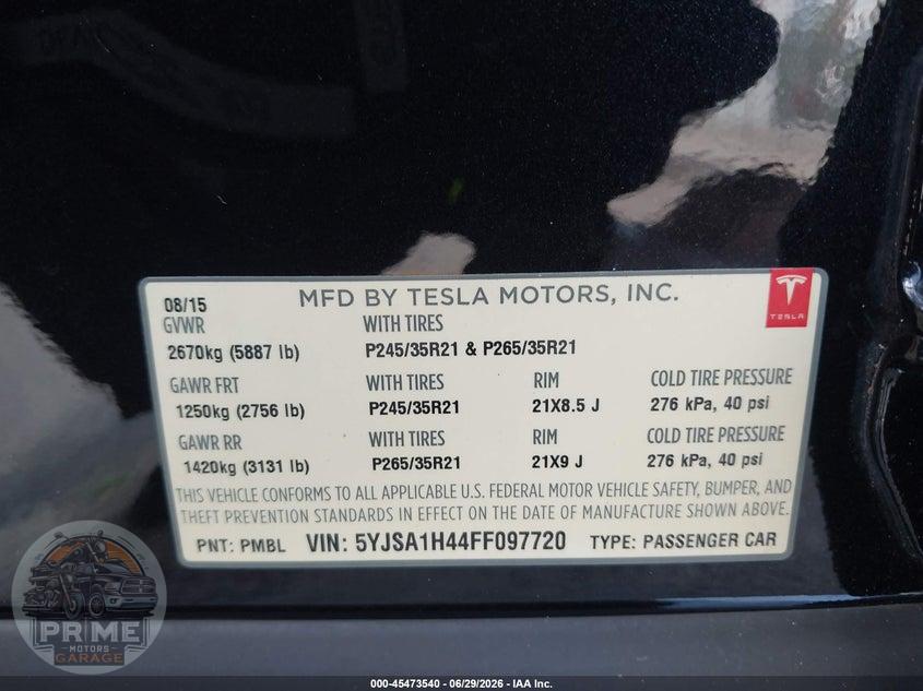 2015 TESLA MODEL S 85D/P85D — фото 9
