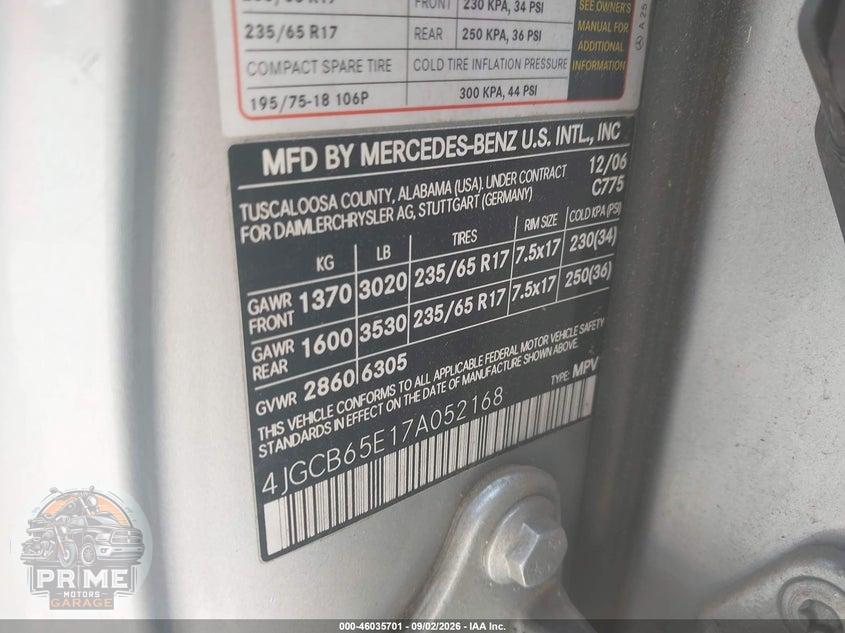 2007 MERCEDES-BENZ R 350 4MATIC — фото 9