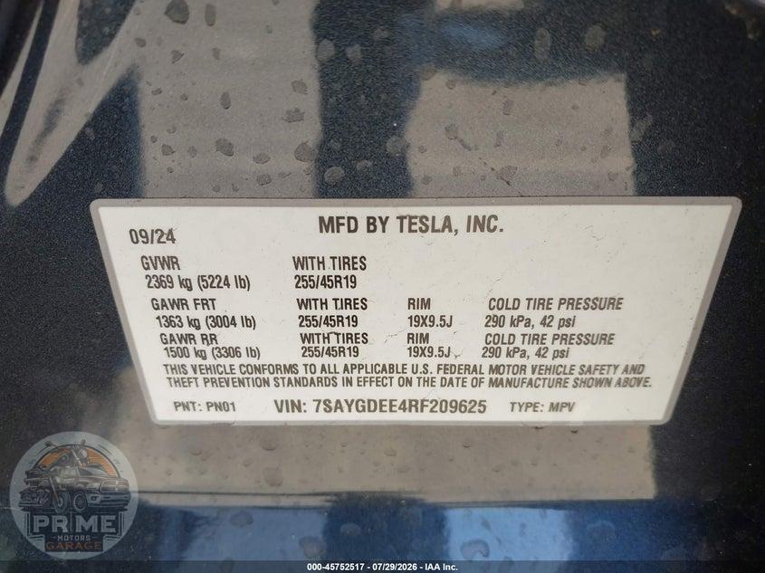 2024 TESLA MODEL Y LONG RANGE DUAL MOTOR ALL-WHEEL DRIVE — фото 9