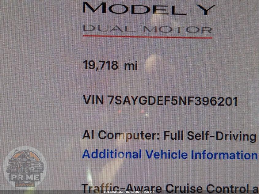 2022 TESLA MODEL Y PERFORMANCE DUAL MOTOR ALL-WHEEL DRIVE — фото 15