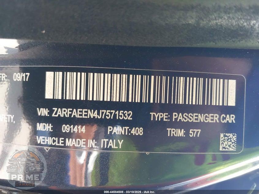 2018 ALFA ROMEO GIULIA TI LUSSO AWD — фото 9