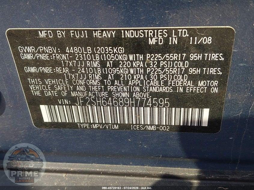 2009 SUBARU FORESTER 2.5X LIMITED — фото 9