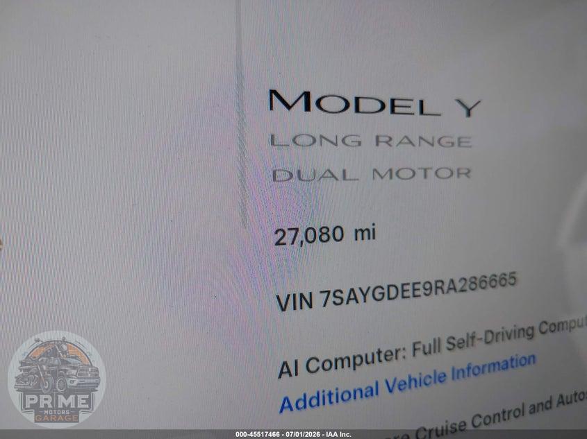 2024 TESLA MODEL Y LONG RANGE DUAL MOTOR ALL-WHEEL DRIVE — фото 16