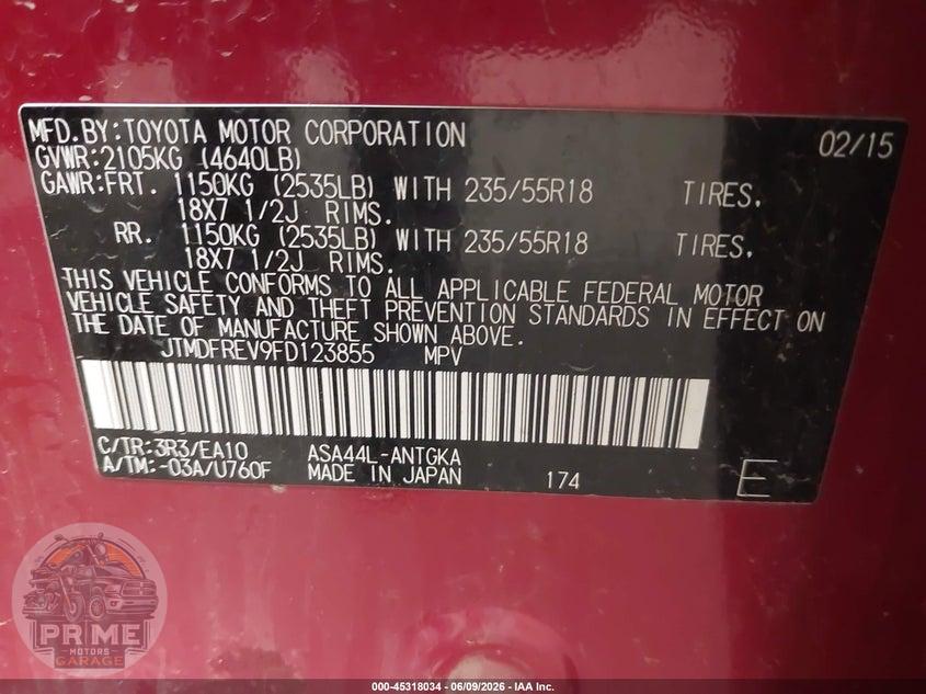 2015 TOYOTA RAV4 LIMITED — фото 9