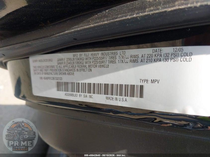2006 SUBARU OUTBACK 2.5I — фото 9