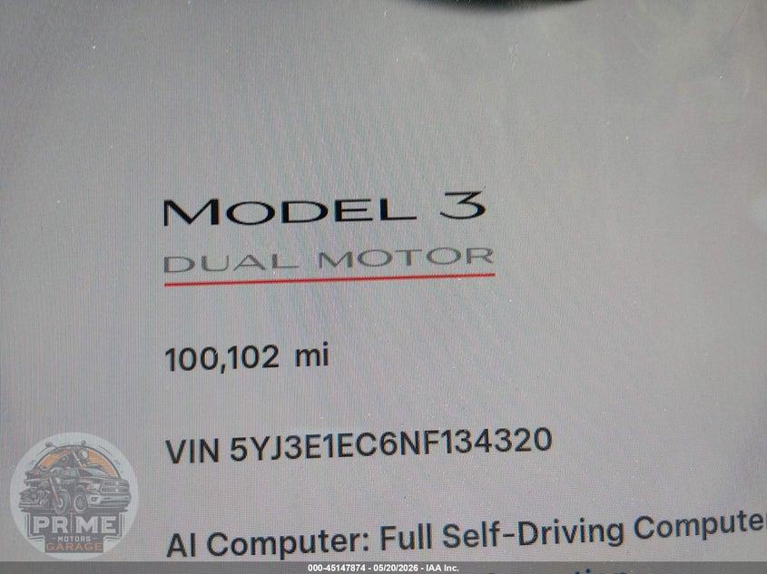 2022 TESLA MODEL 3 PERFORMANCE DUAL MOTOR ALL-WHEEL DRIVE — фото 16