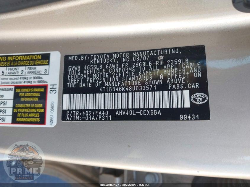 2008 TOYOTA CAMRY HYBRID — фото 9